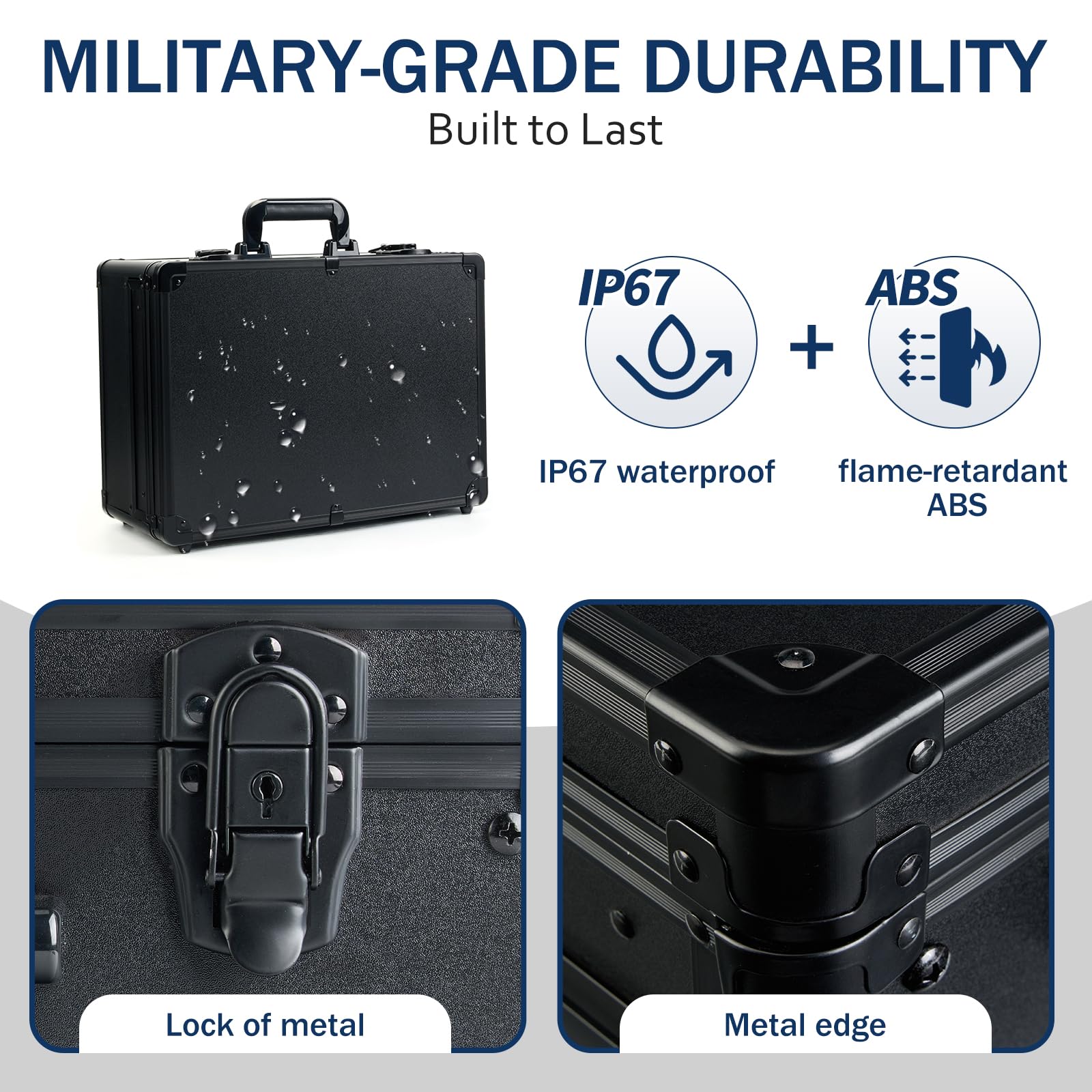 MoyRetty premium portable organizer showing adjustable interior compartments and sliding trays packed with professional trimmers and blow dryers.