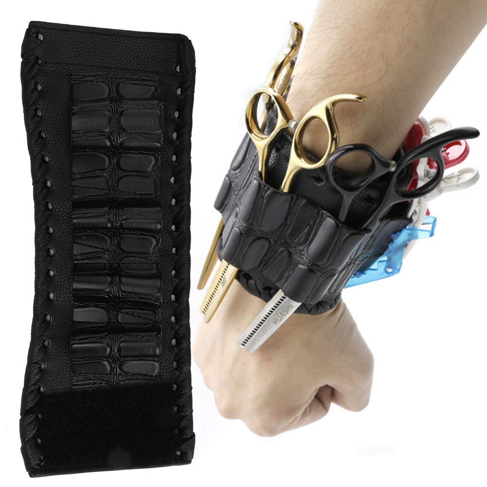 ZJchao polyurethane leather scissors pouch worn as an arm wristband