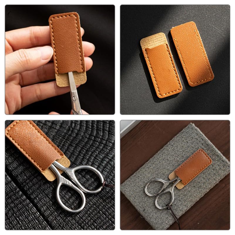 Compact craft scissor protector sleeve showing the blade insertion opening clearly.
