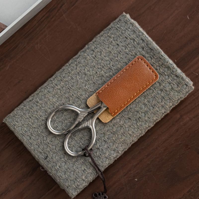 Portable safety leather covers ideal for travel and organizing stitching kits.