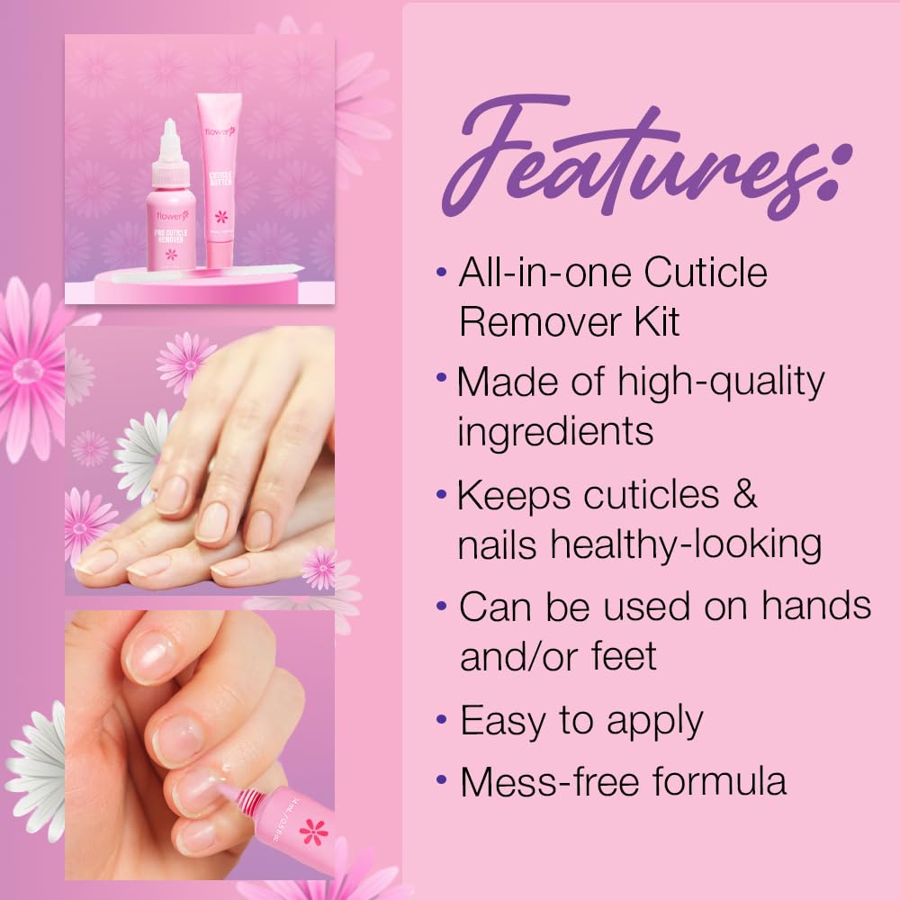 Authentic Flowery nail care kit components