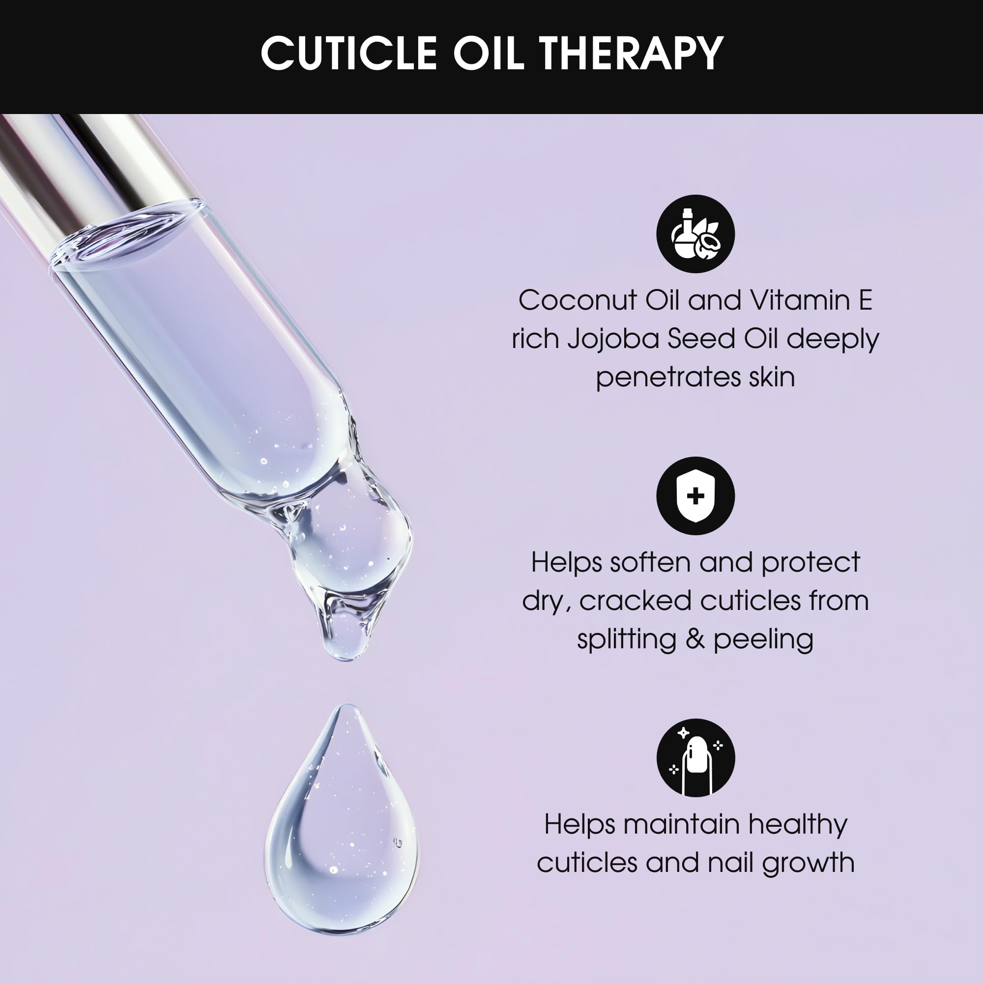 Application of Deborah Lippmann cuticle oil on nails
