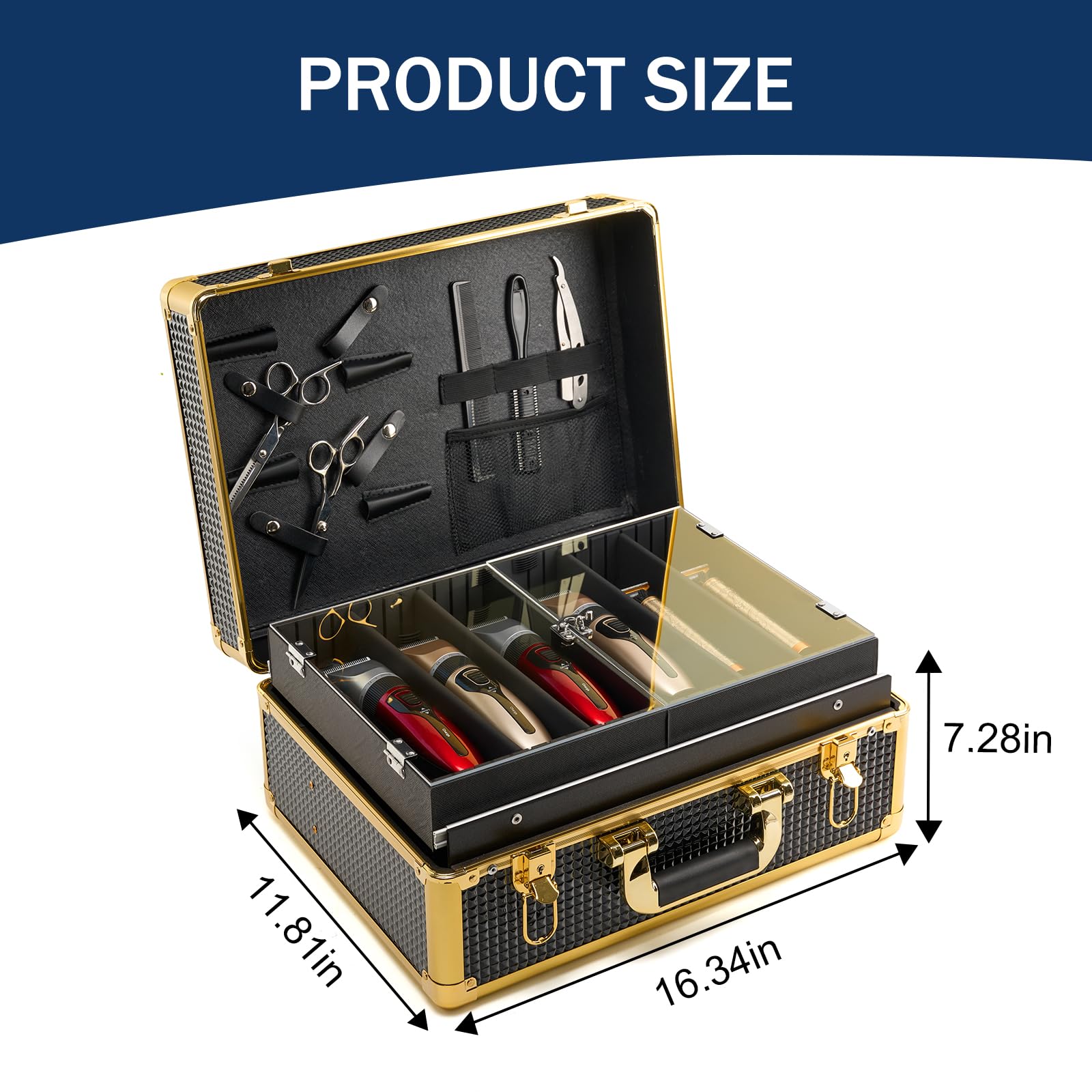 MoyRetty authentic imported salon stylist tool case from a close-up angle highlighting premium textures.