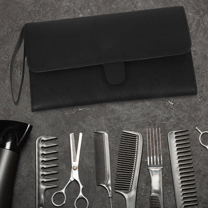 HONMEET professional barber shear case highlighting the smooth uniform stitching and compact design.