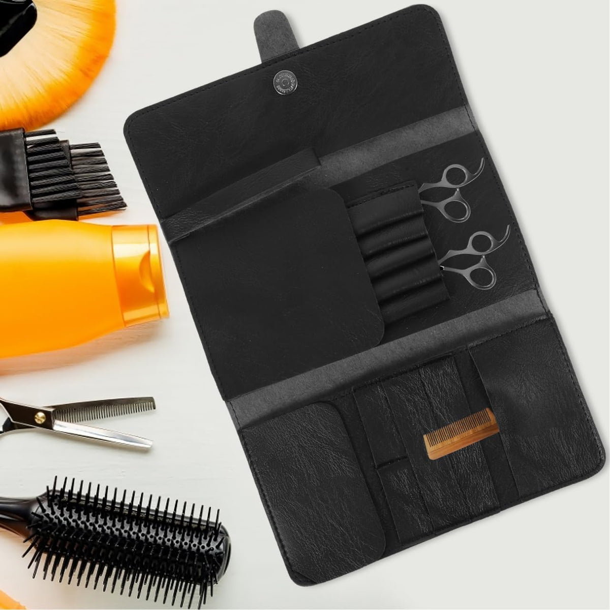 HONMEET hair styling tools bag with secure closure