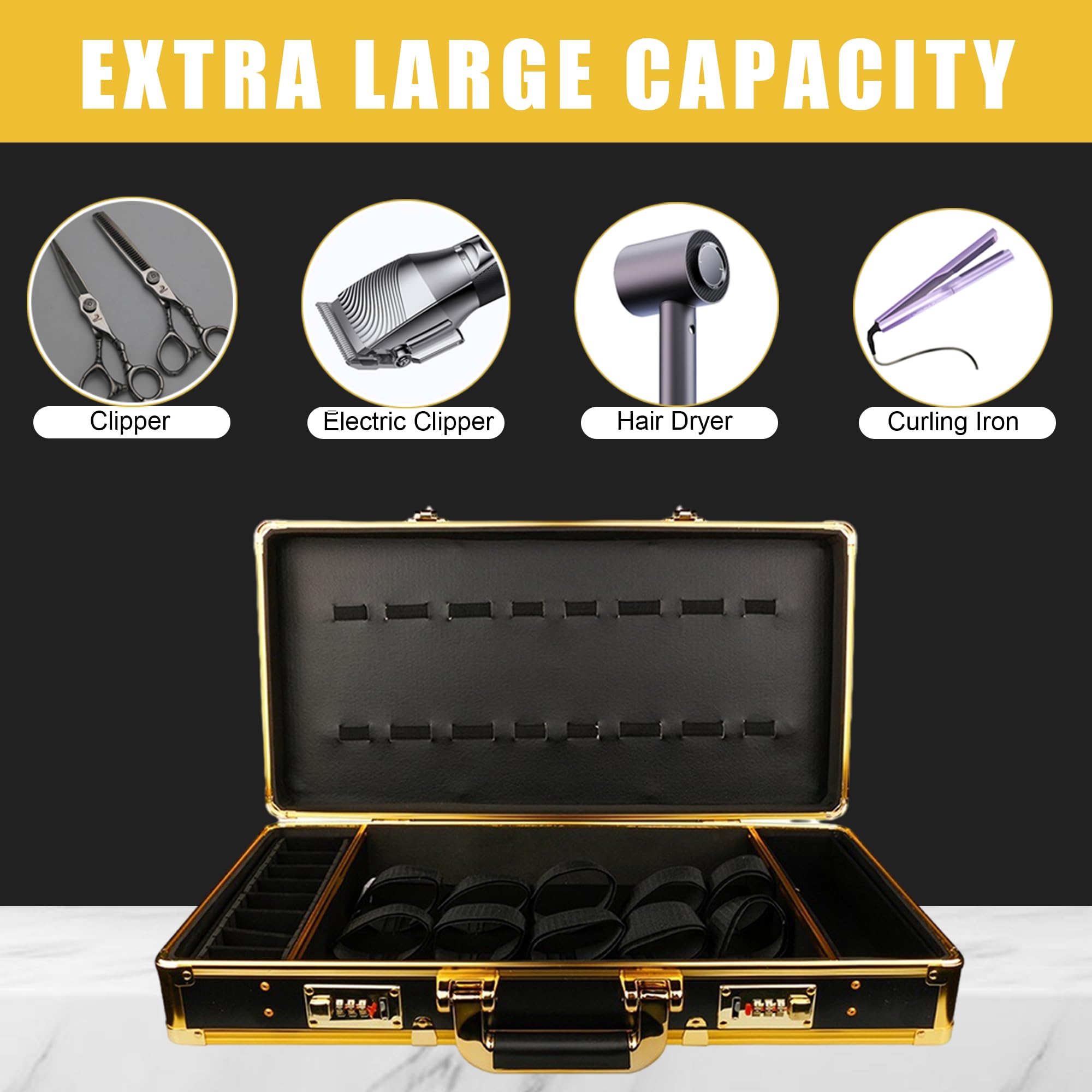 GYKLE Barber Travel Case being carried with the adjustable and detachable shoulder strap.