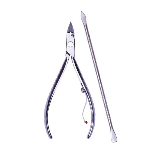 Close up of Mundial 778-E stainless steel nipper jaw