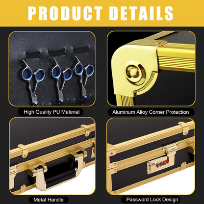 GYKLE Professional Barber Case back view displaying the durable reinforced steel corners.