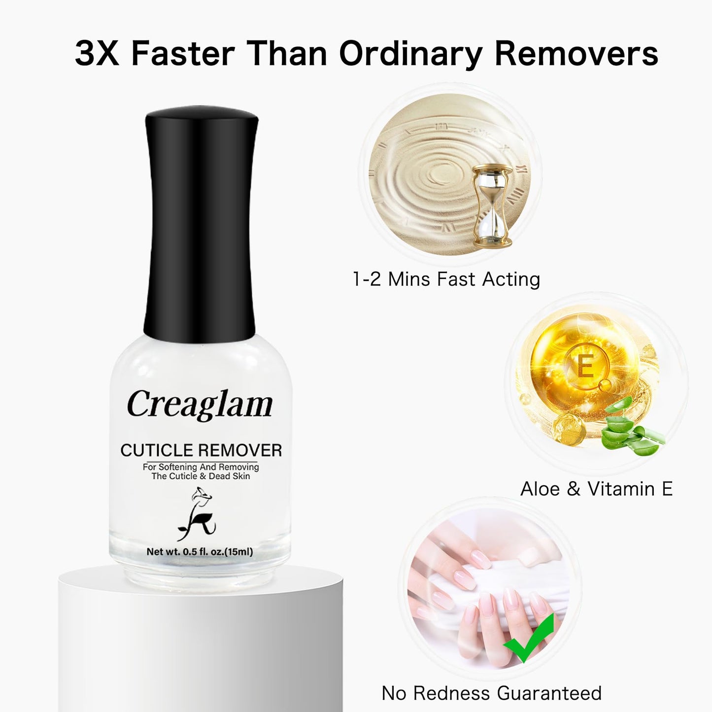 Creaglam cuticle softener bottle for dry nails