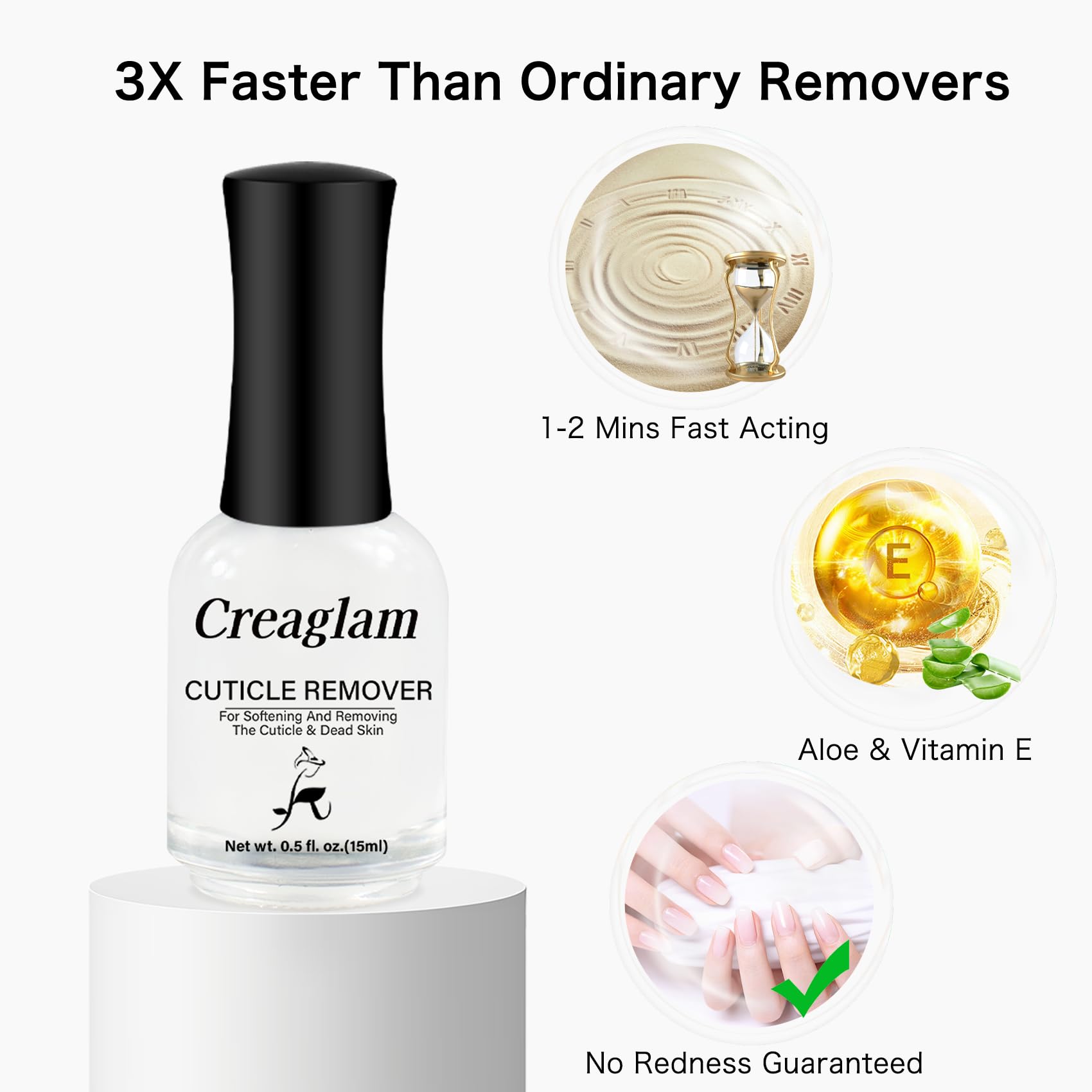 Creaglam cuticle softener bottle for dry nails