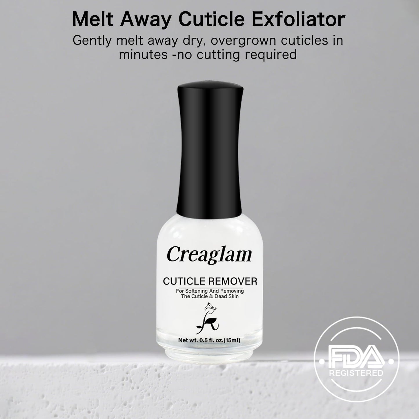 Creaglam 0.5 fluid ounce cuticle remover bottle