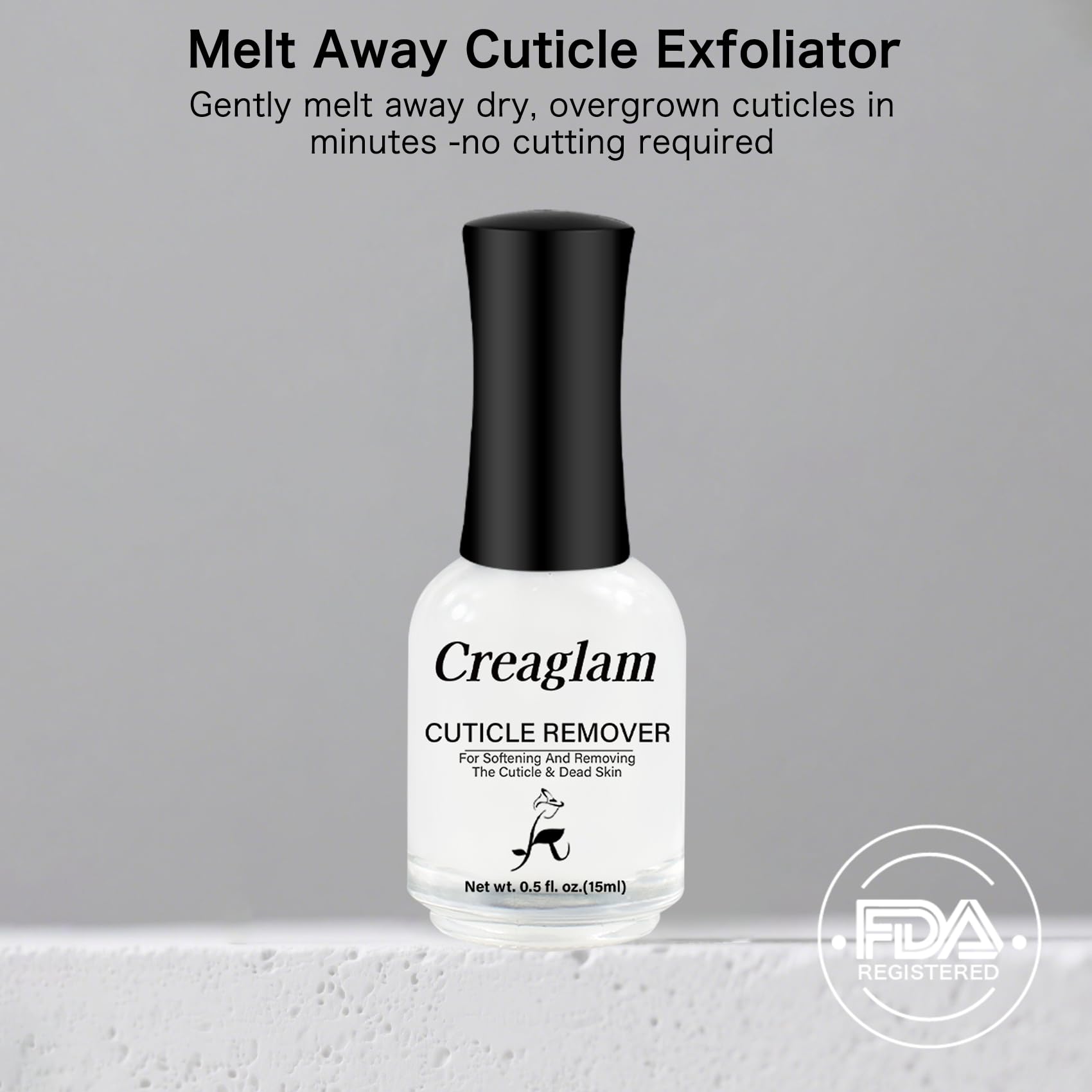 Creaglam 0.5 fluid ounce cuticle remover bottle