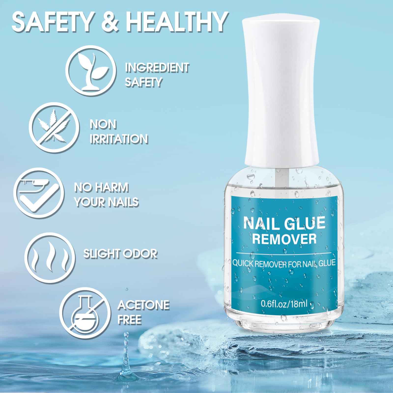 Close up of Exsivia nail glue remover brush applicator