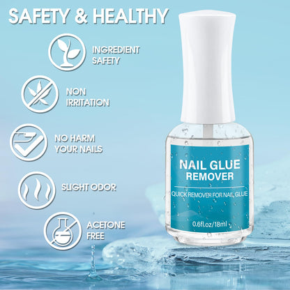Close up of Exsivia nail glue remover brush applicator