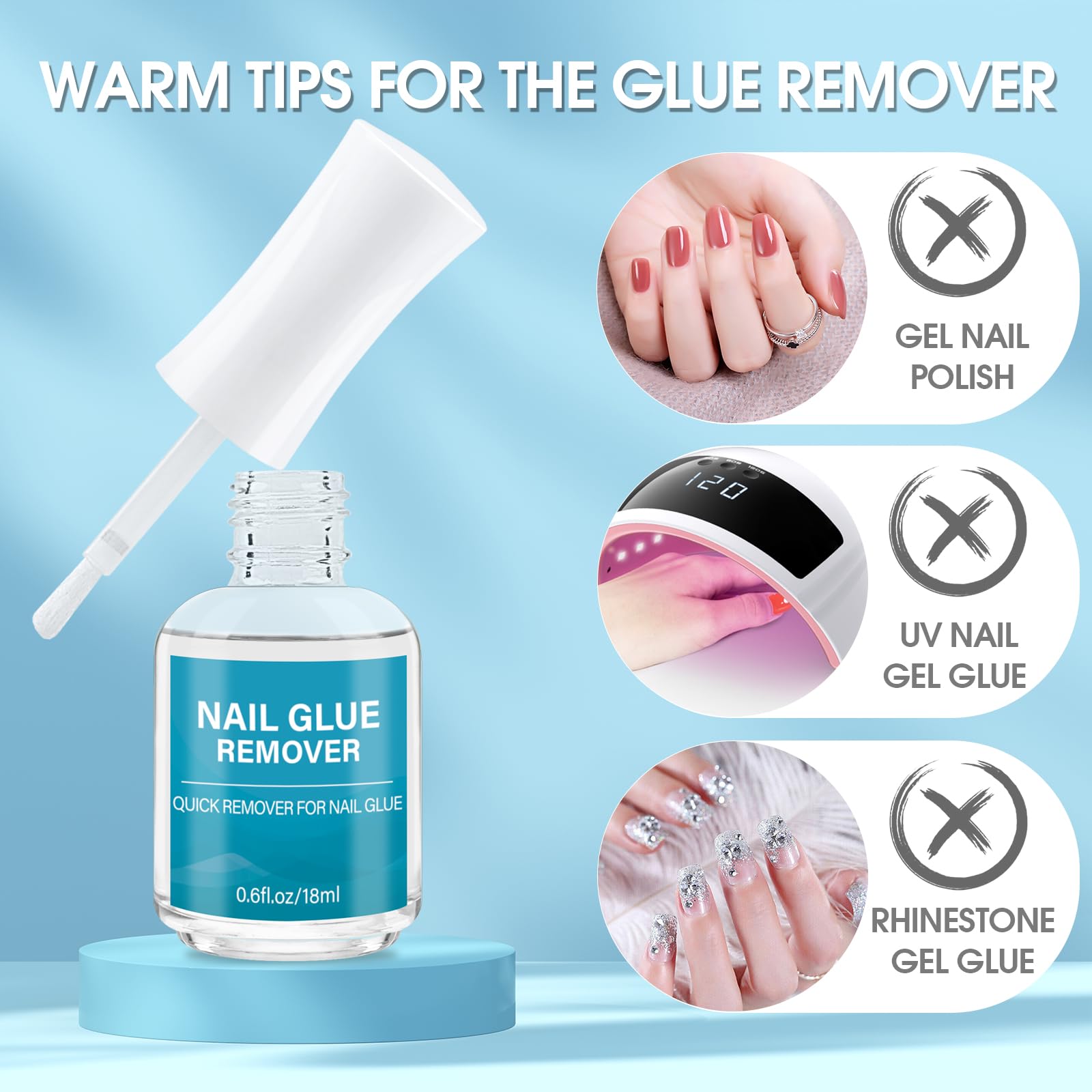 Exsivia 18 milliliter nail glue debonder product packaging