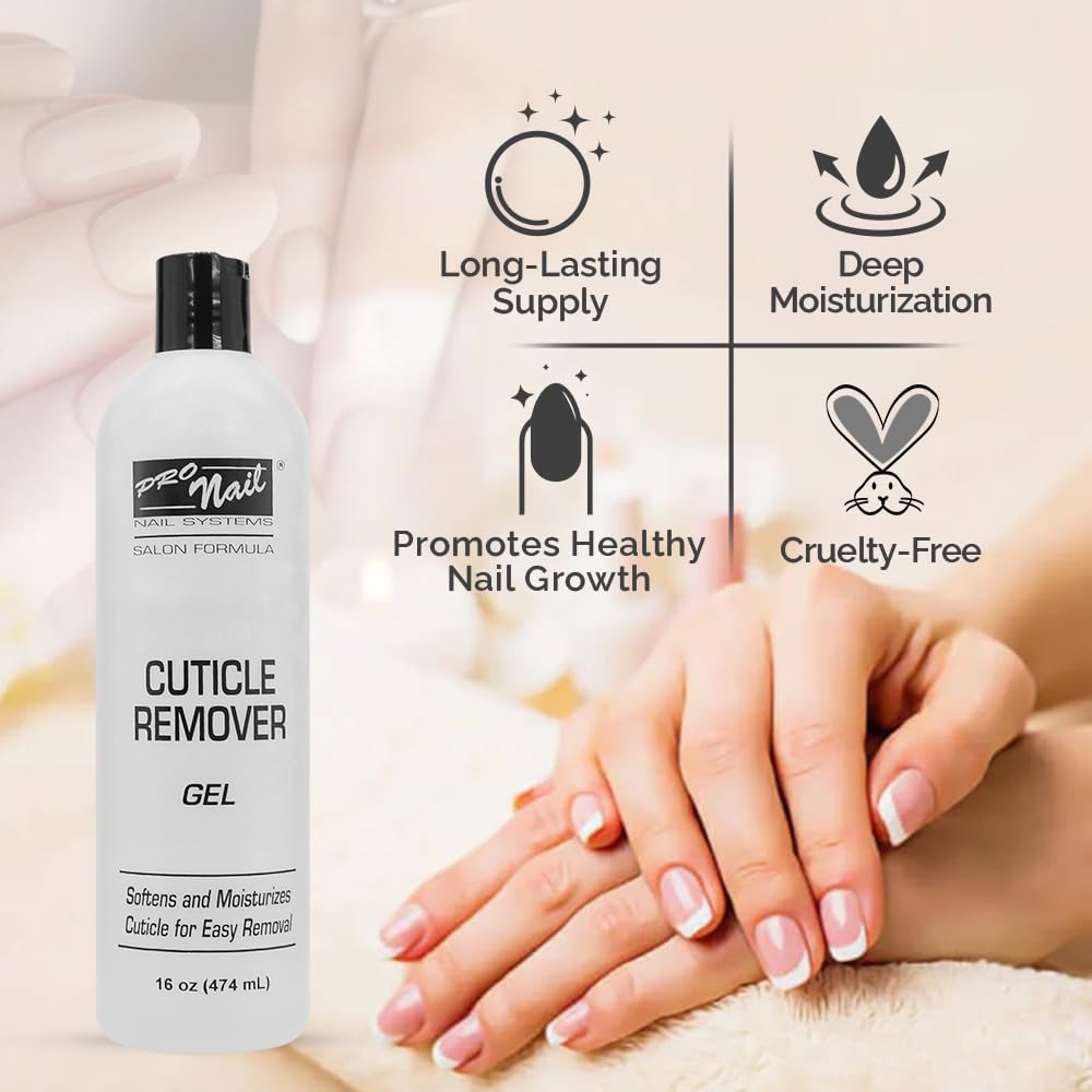 Using Pro Nail Cuticle Remover Gel for a professional manicure