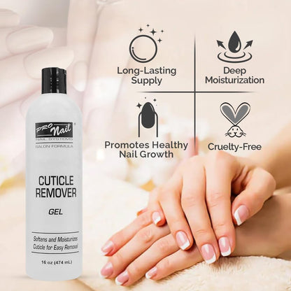Using Pro Nail Cuticle Remover Gel for a professional manicure