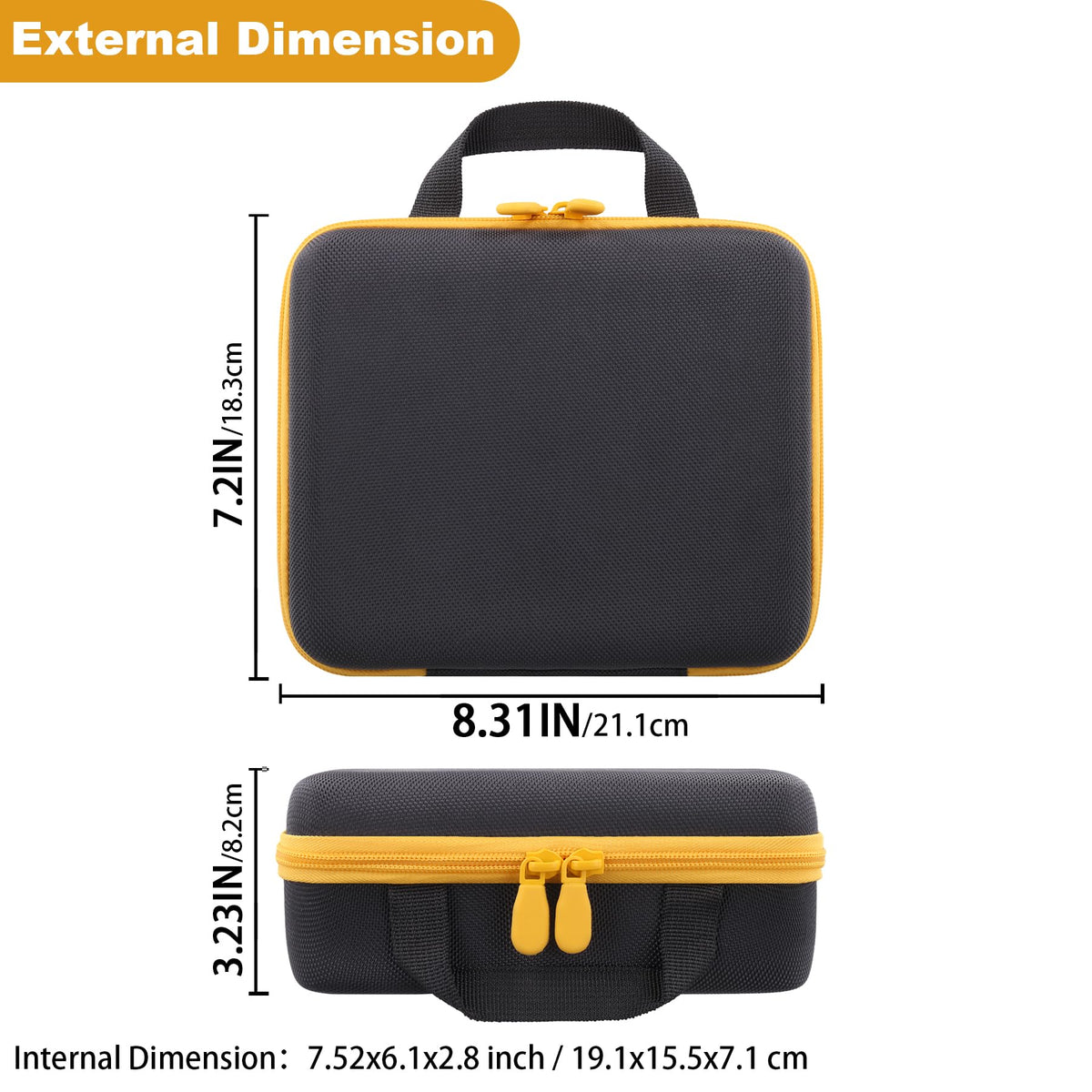 Aenllosi organizer case top view with smooth zipper