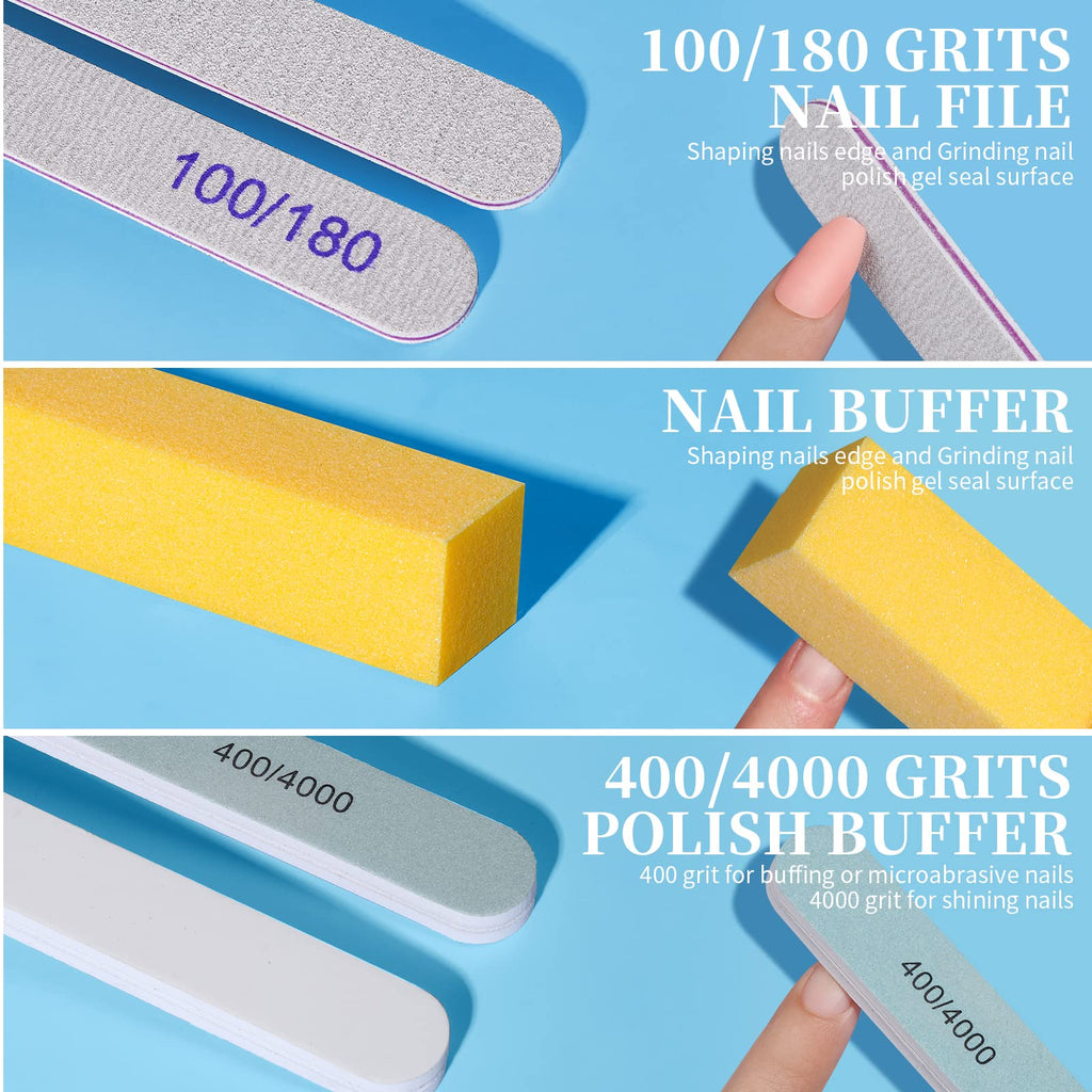 Manicure cleaning brush and lint-free removal pads set