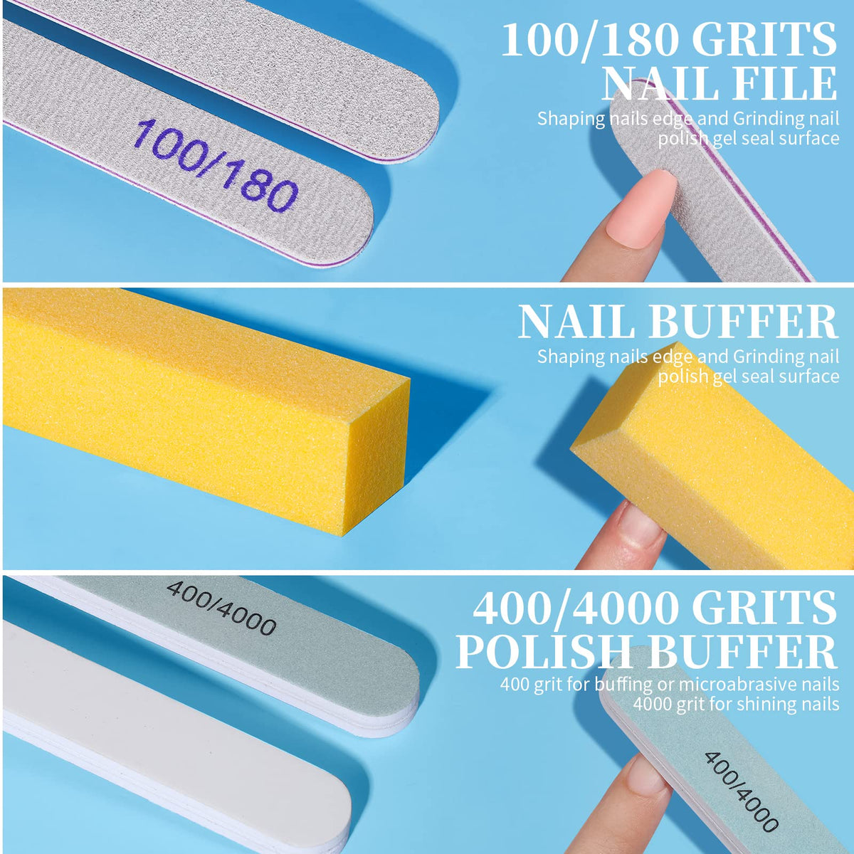 Manicure cleaning brush and lint-free removal pads set
