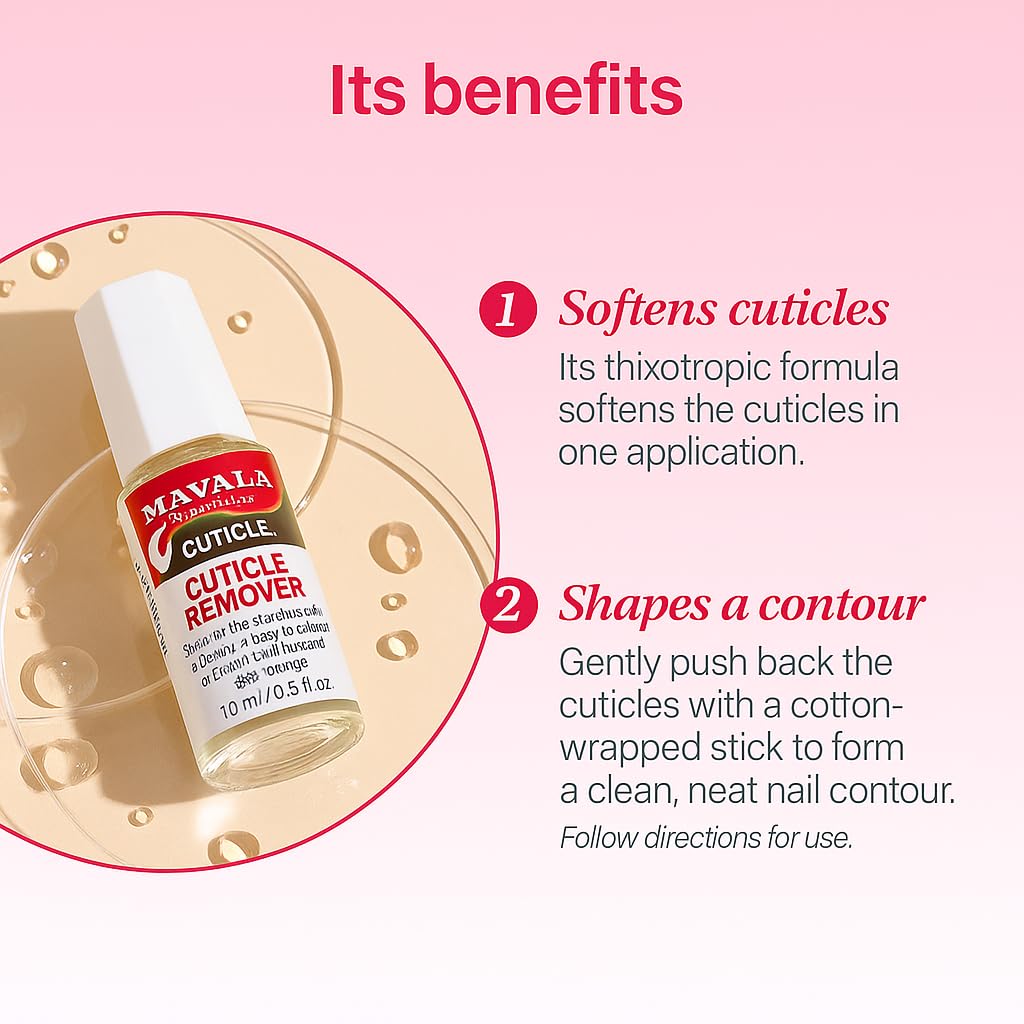 Close up of Mavala cuticle remover brush applicator