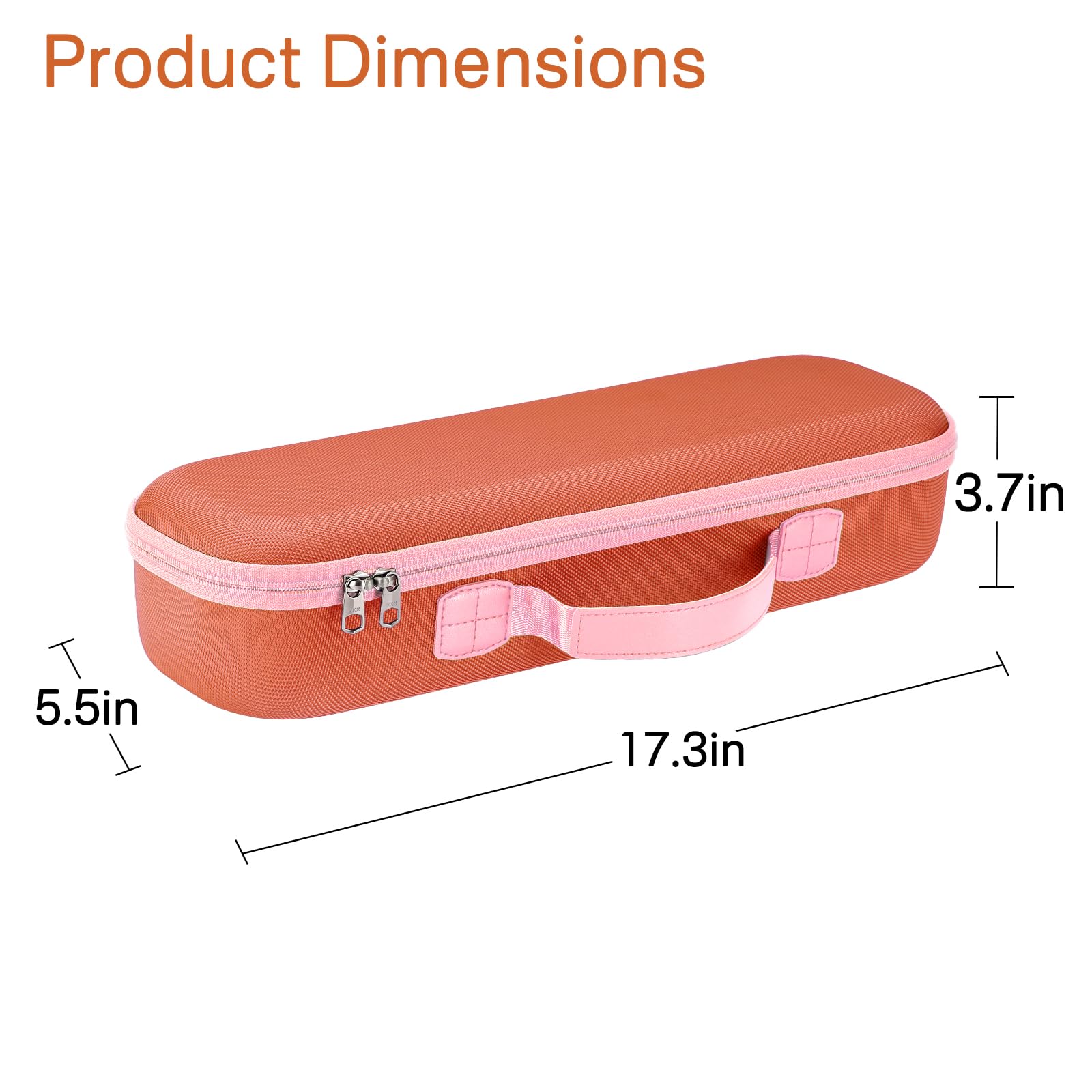 RAIACE compact straightener storage case placed inside travel luggage showing portability and secure fit