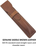 Parker protective leather pouch for barber razors