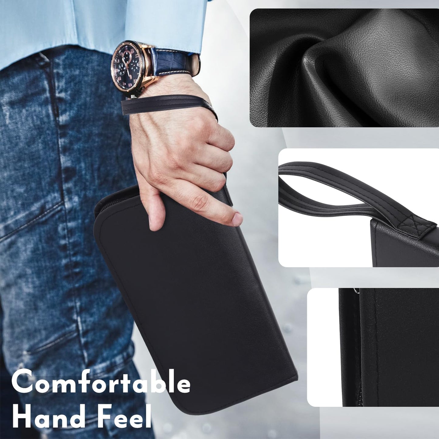 Amotpo portable hairdressing scissor pouch case showing lightweight compact travel design