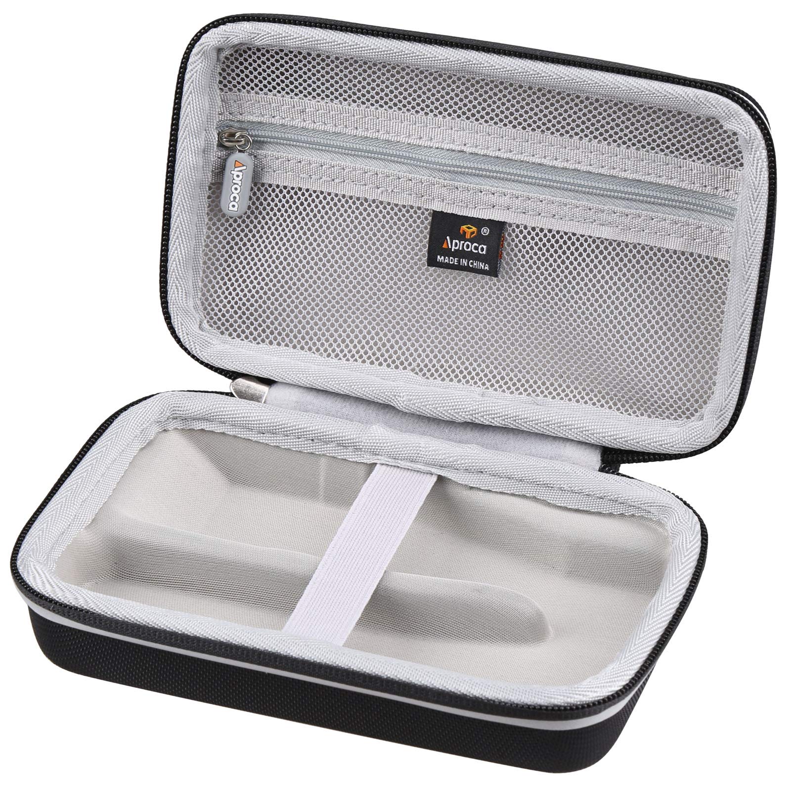 Aproca shockproof EVA protective case highlighting the durable double zipper closure