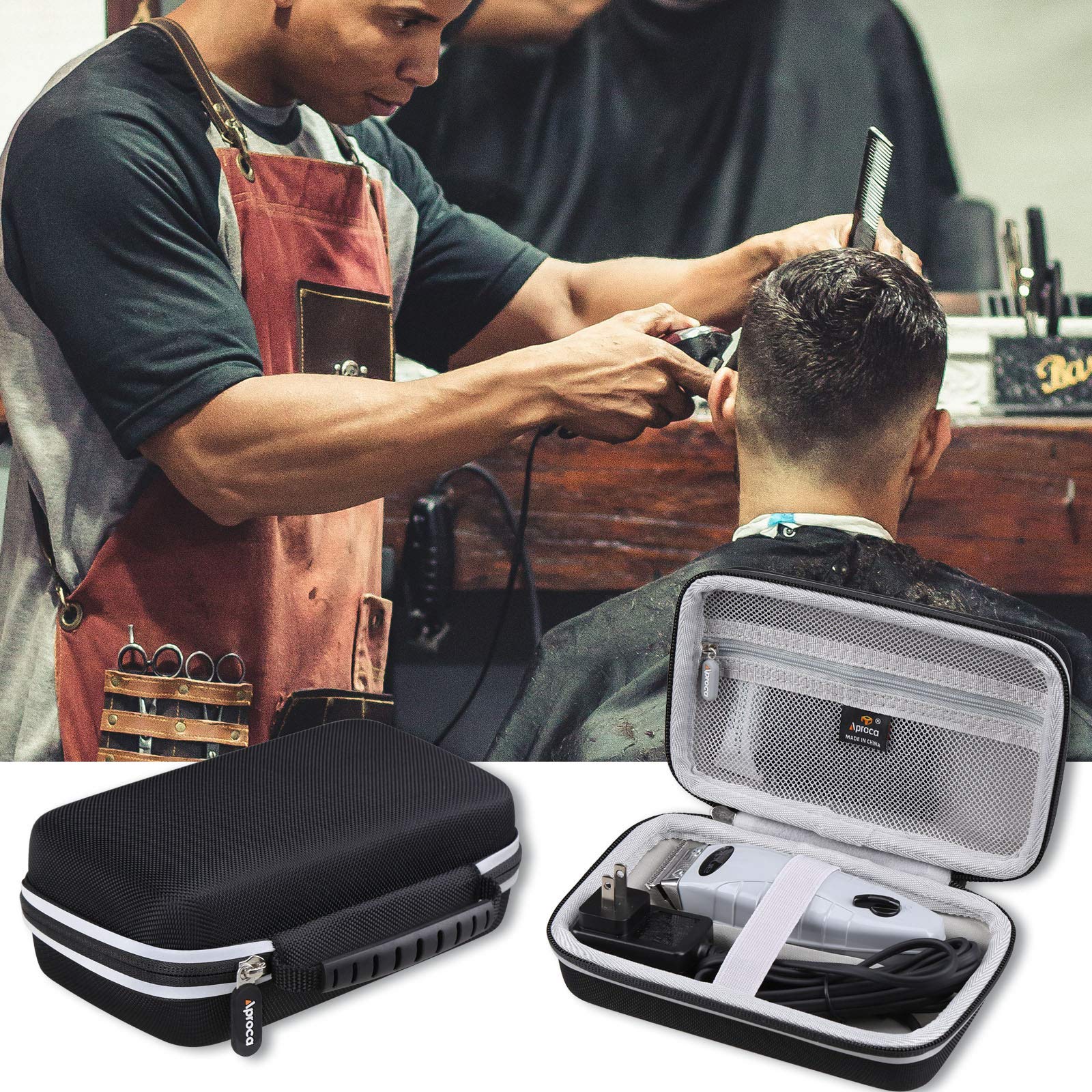 Aproca high density grooming tool case side profile demonstrating sleek compact design