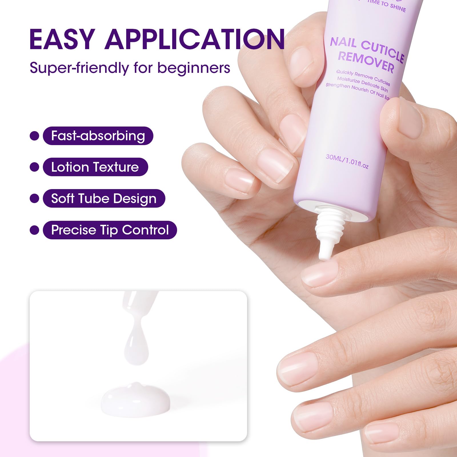 Close up of Gellen cuticle softener applicator tip