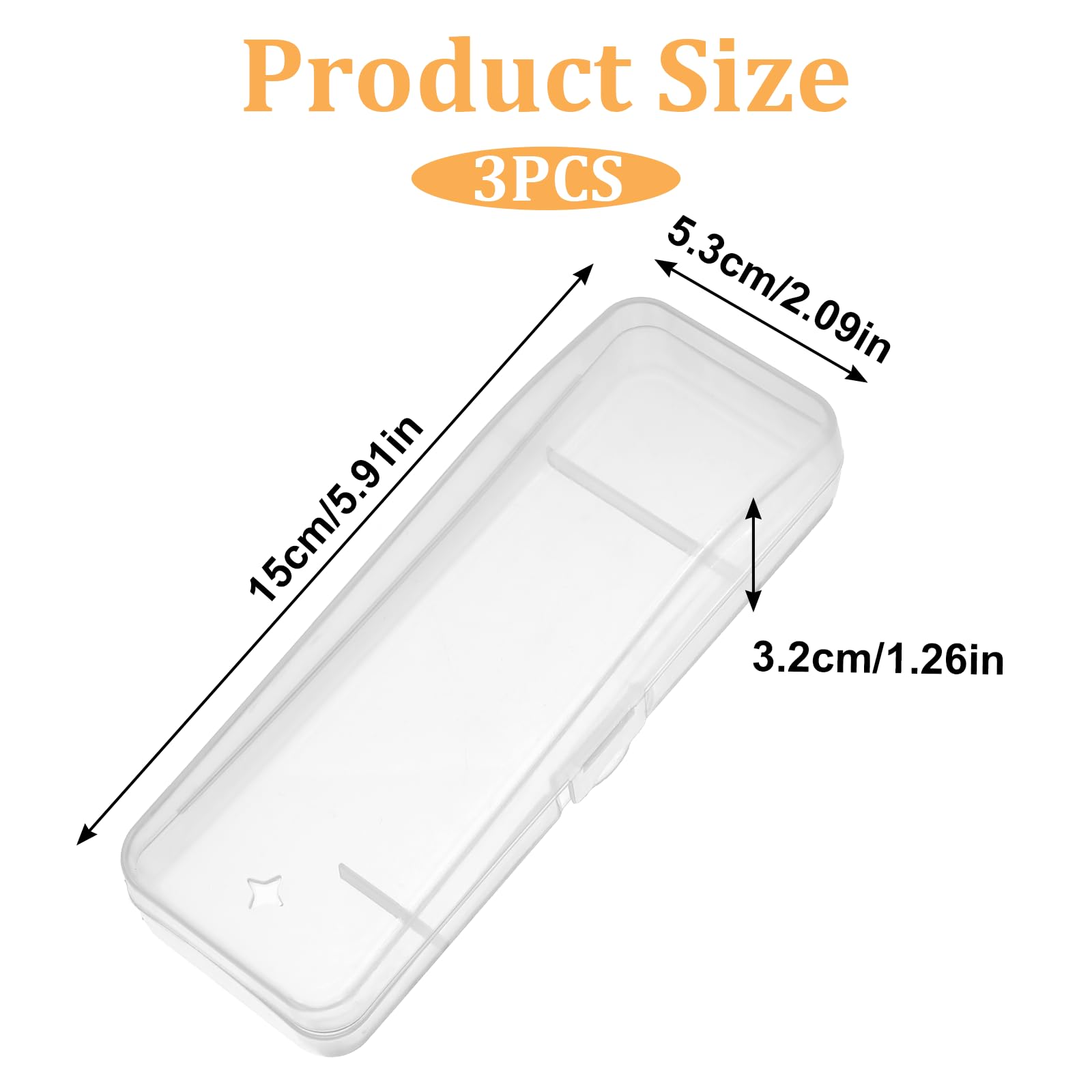 Three pack of transparent portable shaver storage boxes for travel organization