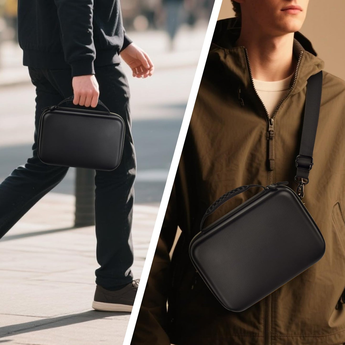 Casmilee heavy duty shaver protective case showcasing shockproof shell structure against impacts.