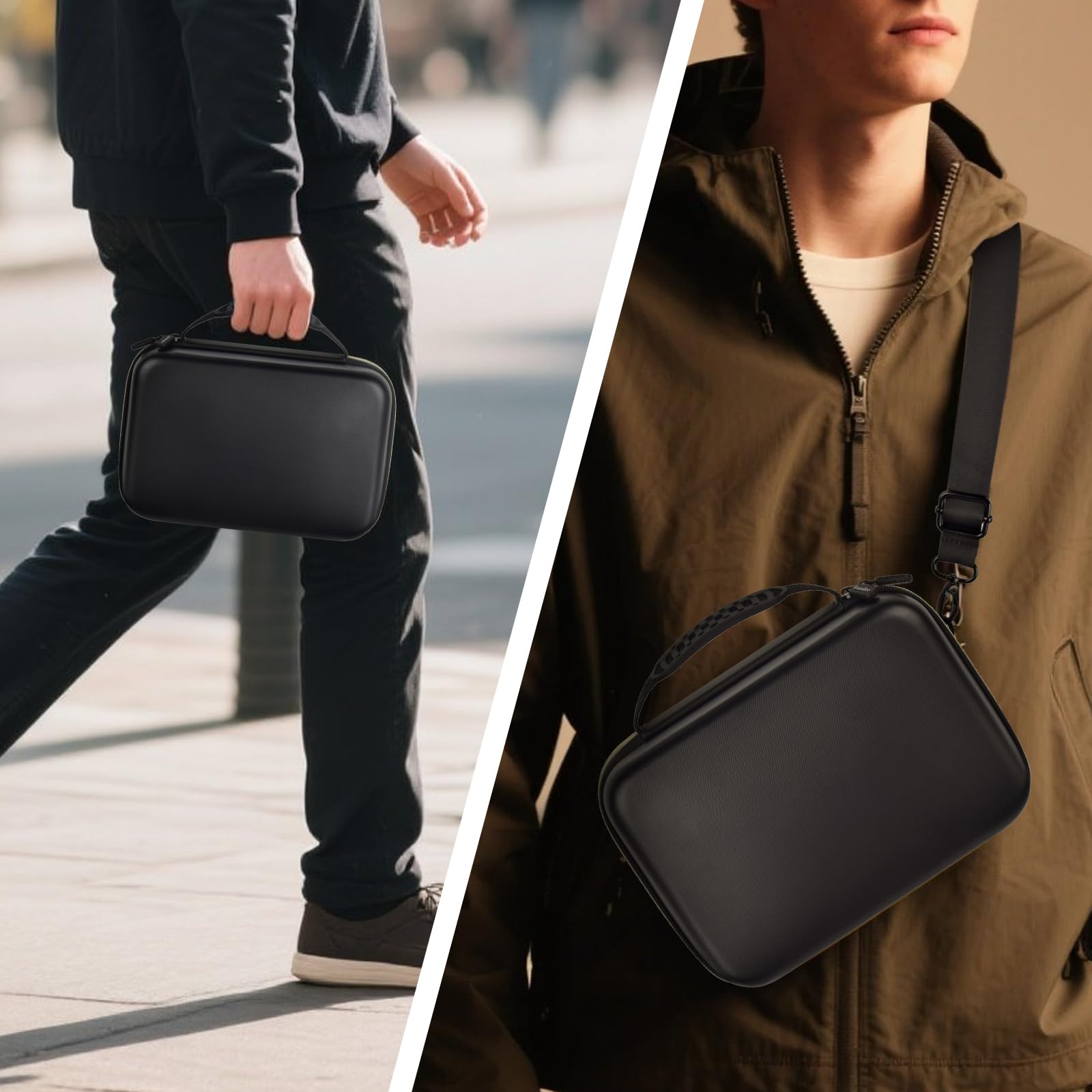 Casmilee heavy duty shaver protective case showcasing shockproof shell structure against impacts.