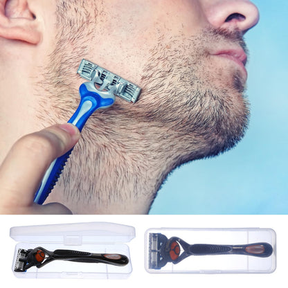 Psyqtsuary shaver storage kit highlighting compact dimensions for toilet bags