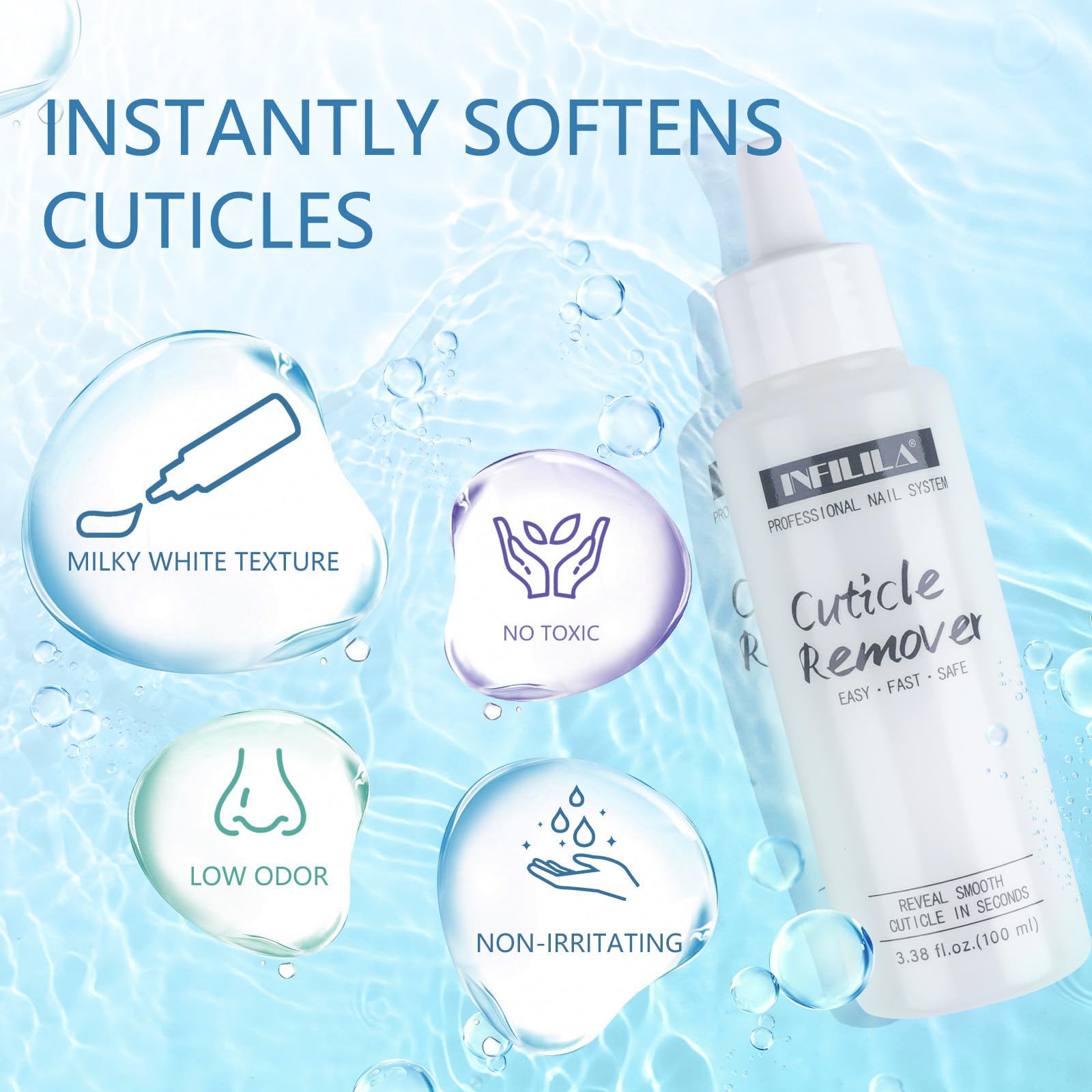 Hand care application of Nxj Infilila instant cuticle remover