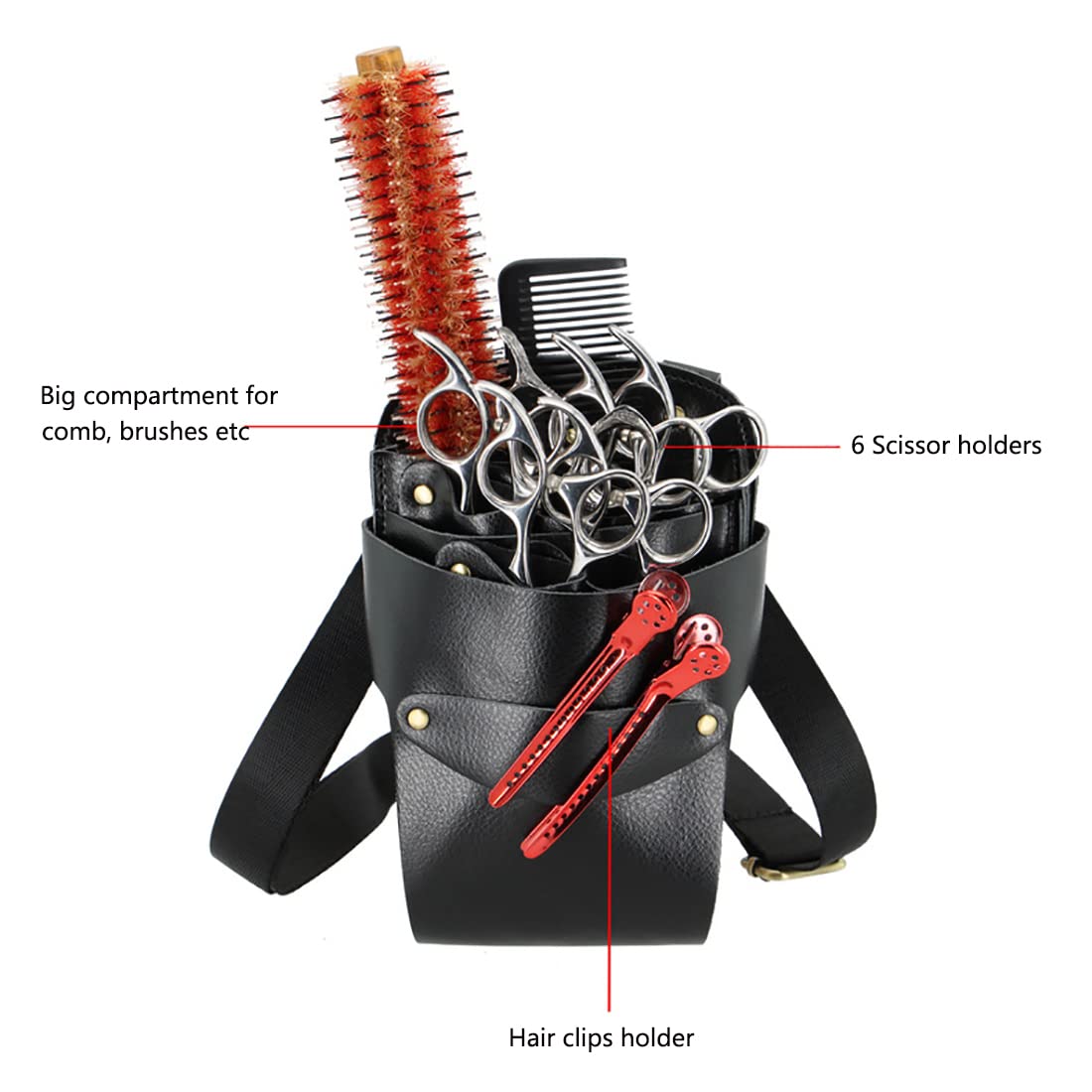 Aolaso barber holster pouch with adjustable waist belt for professional hair stylists