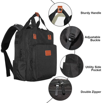 NADAENMF cosmetology travel bag opened up showcasing adjustable internal dividers with clippers and scissors.