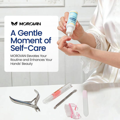 Instructional view of cuticle remover application