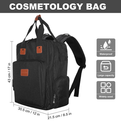 NADAENMF mobile barber station backpack detailing the separate protective fifteen inch laptop sleeve compartment.