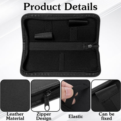 Close up of the shockproof double layer material on the black salon shear holder for premium tool protection.