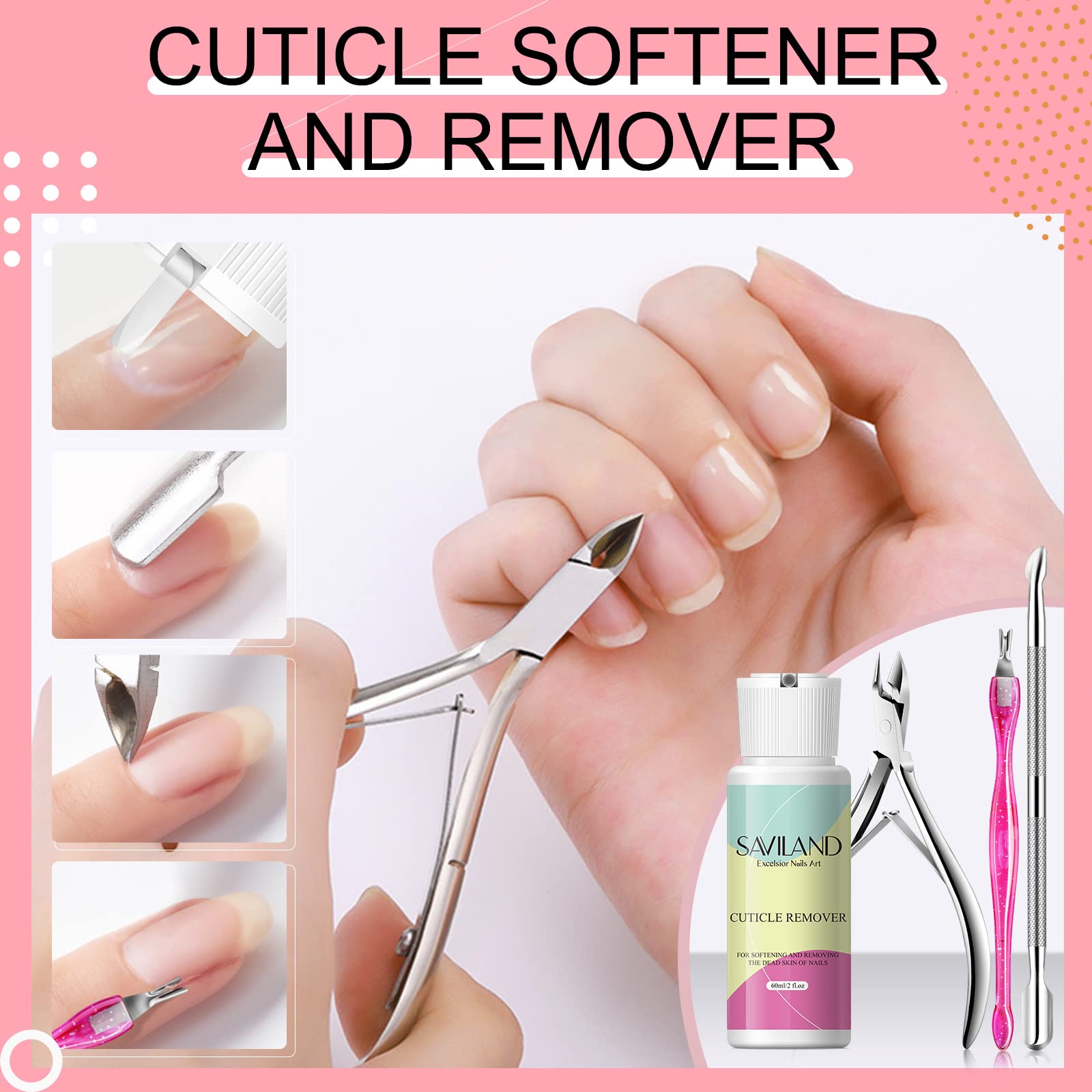 Saviland cuticle remover cream bottle 2.03 fluid ounces