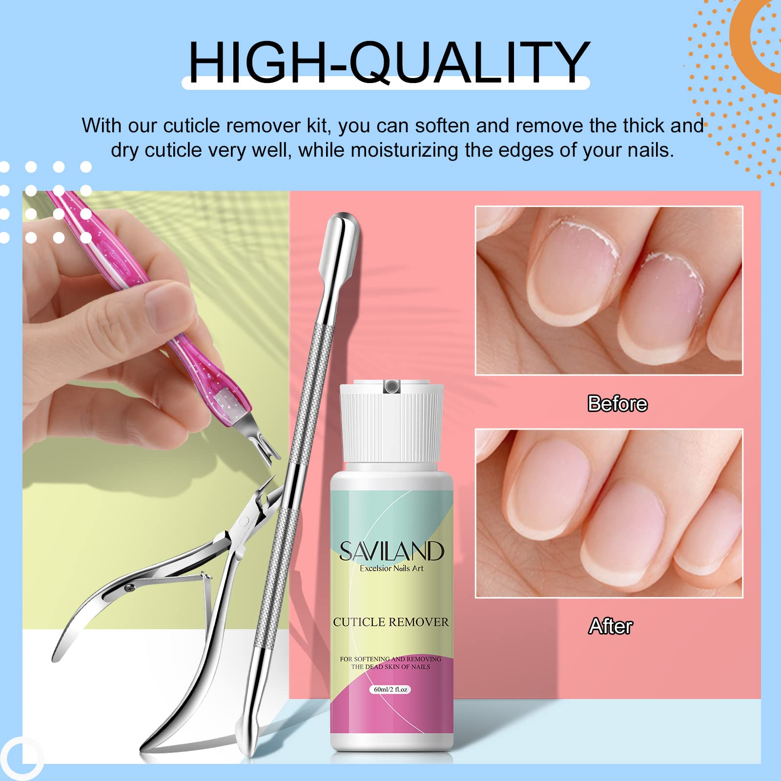 Saviland nail care kit packaging contents