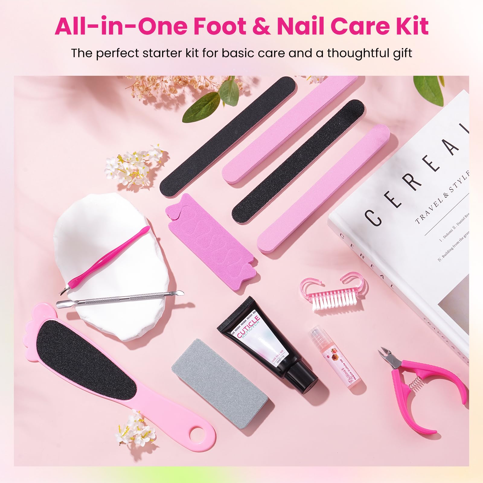 Nail files and buffer blocks included in set