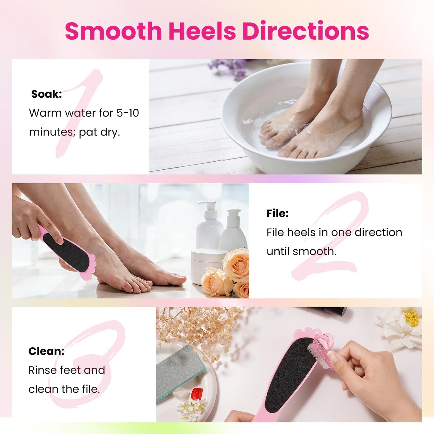 Full 13 piece manicure and pedicure kit layout