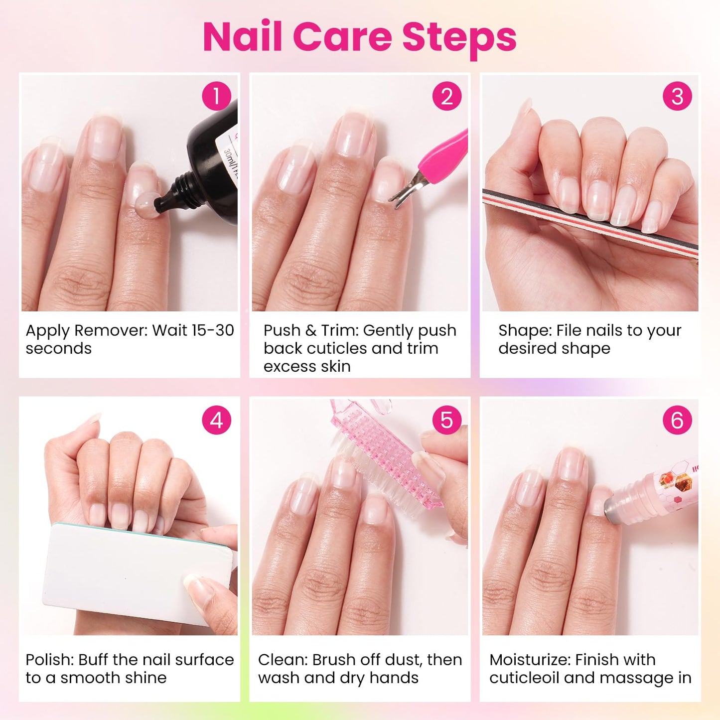 Instructions on how to use cuticle remover tools