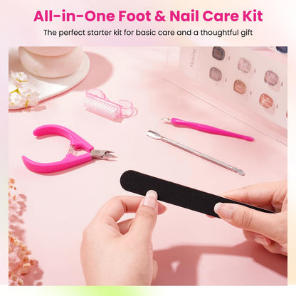 Detailed view of nail grooming accessories