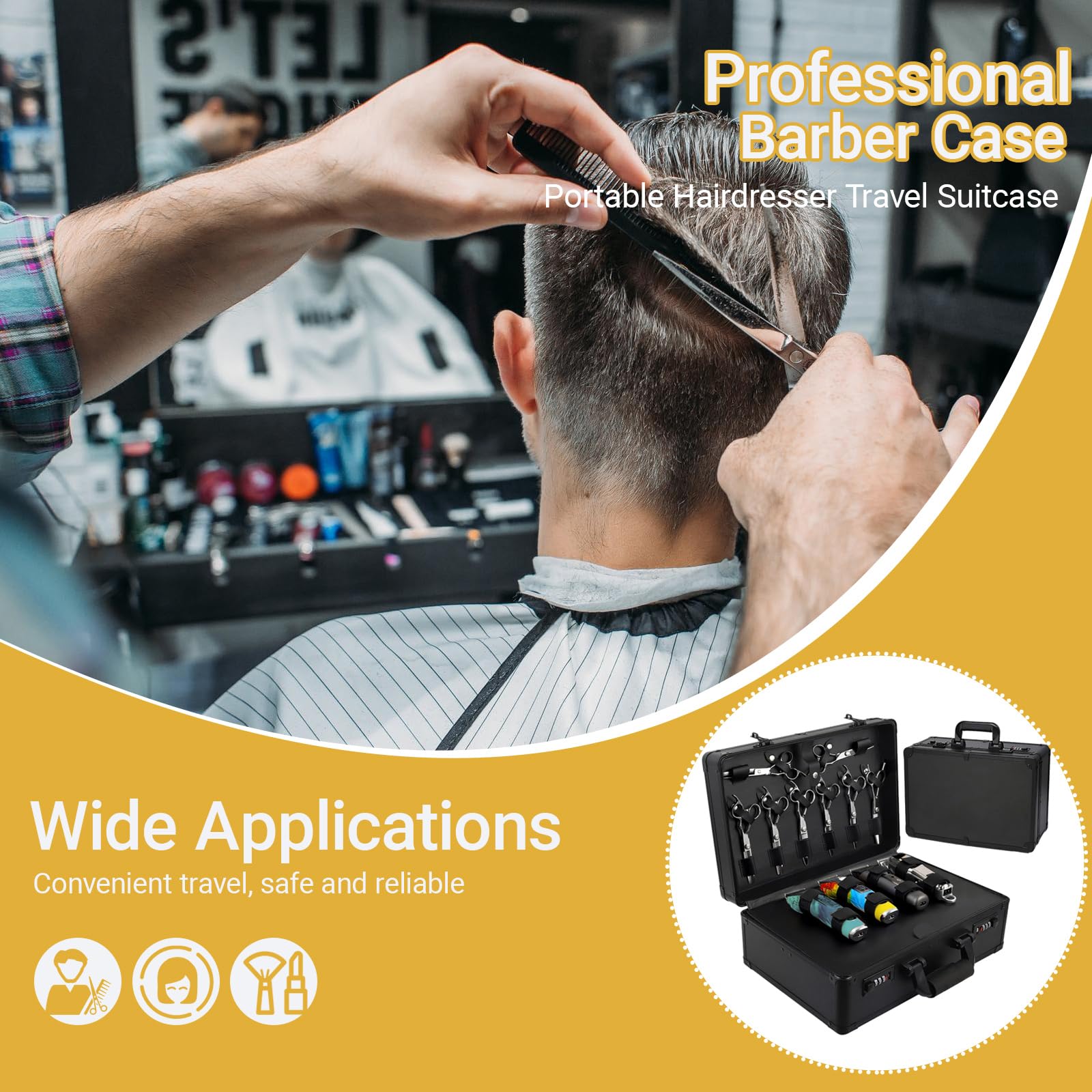 RLOZUI professional carrying case for hair stylists being carried by a professional on the move