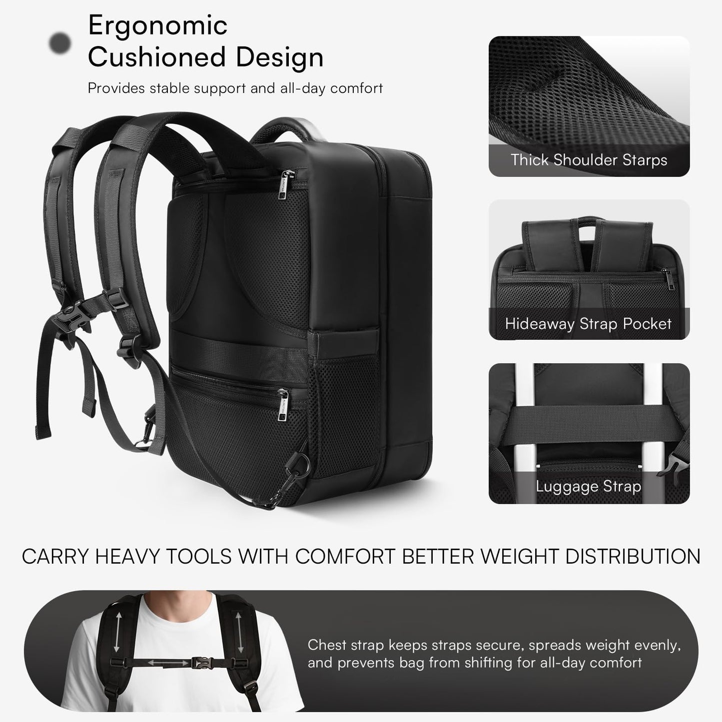 Aurotier premium hair tool organizer close up on heavy duty zippers and water resistant fabric.