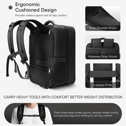 Aurotier premium hair tool organizer close up on heavy duty zippers and water resistant fabric.